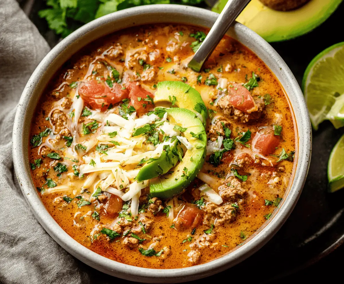 Keto Taco Soup