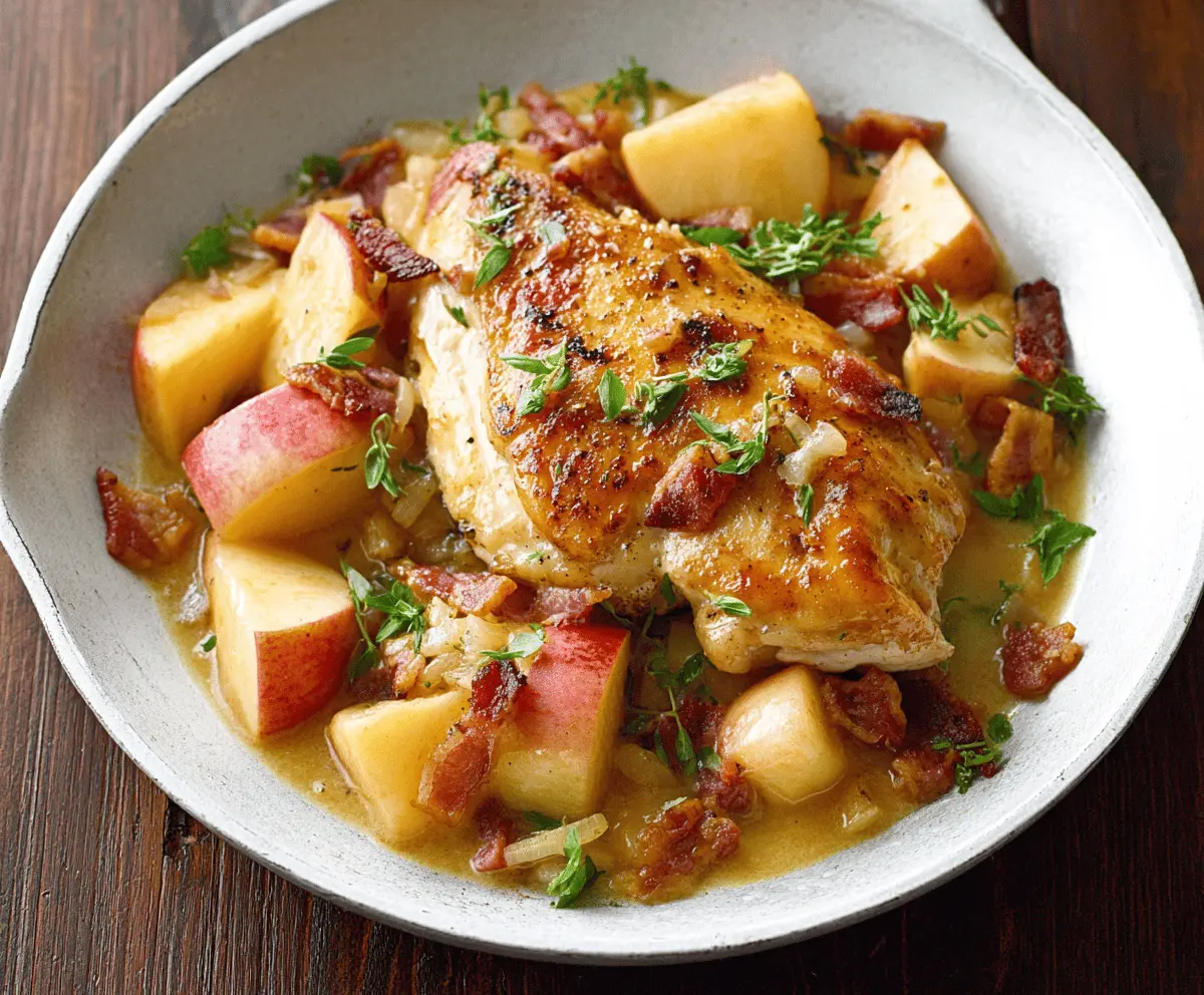 Skillet Chicken with Apples and Bacon – Easy, Delicious Dinner Recipe