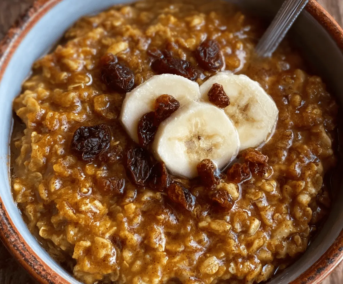 Slow Cooker Pumpkin Pie Oatmeal 