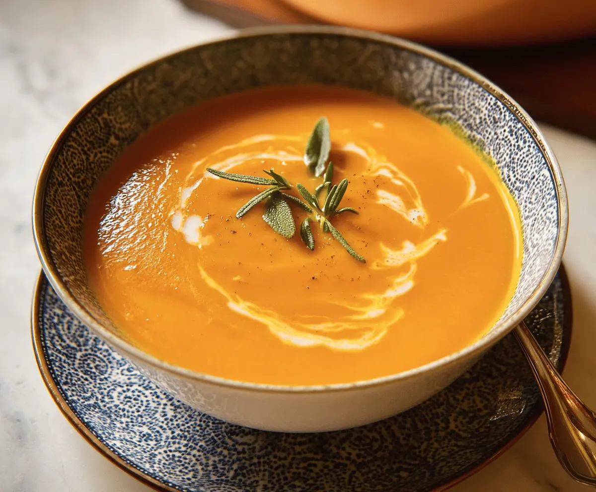 Spicy Butternut Squash & Sweet Potato Soup Recipe