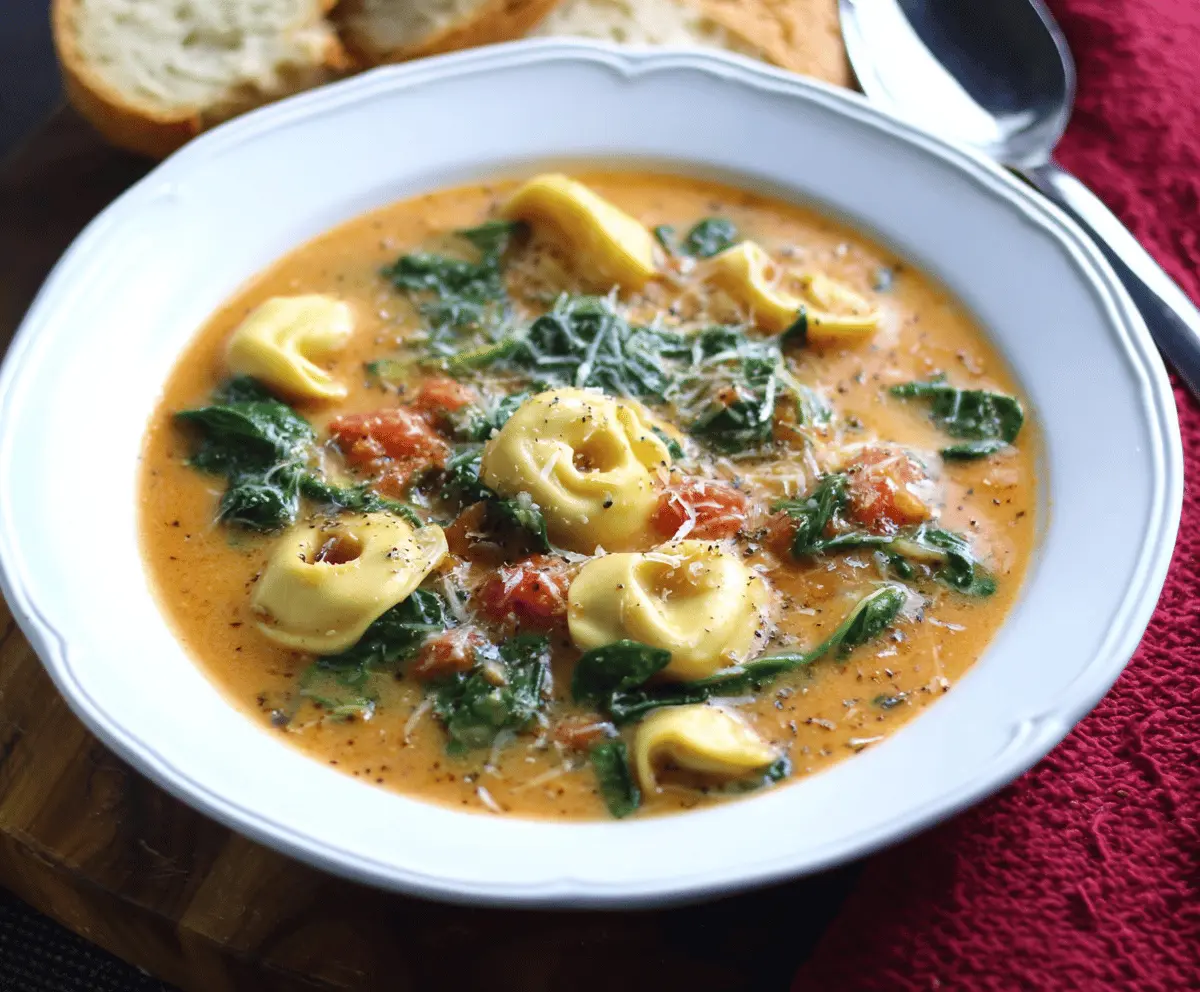 Spinach Tortellini Soup