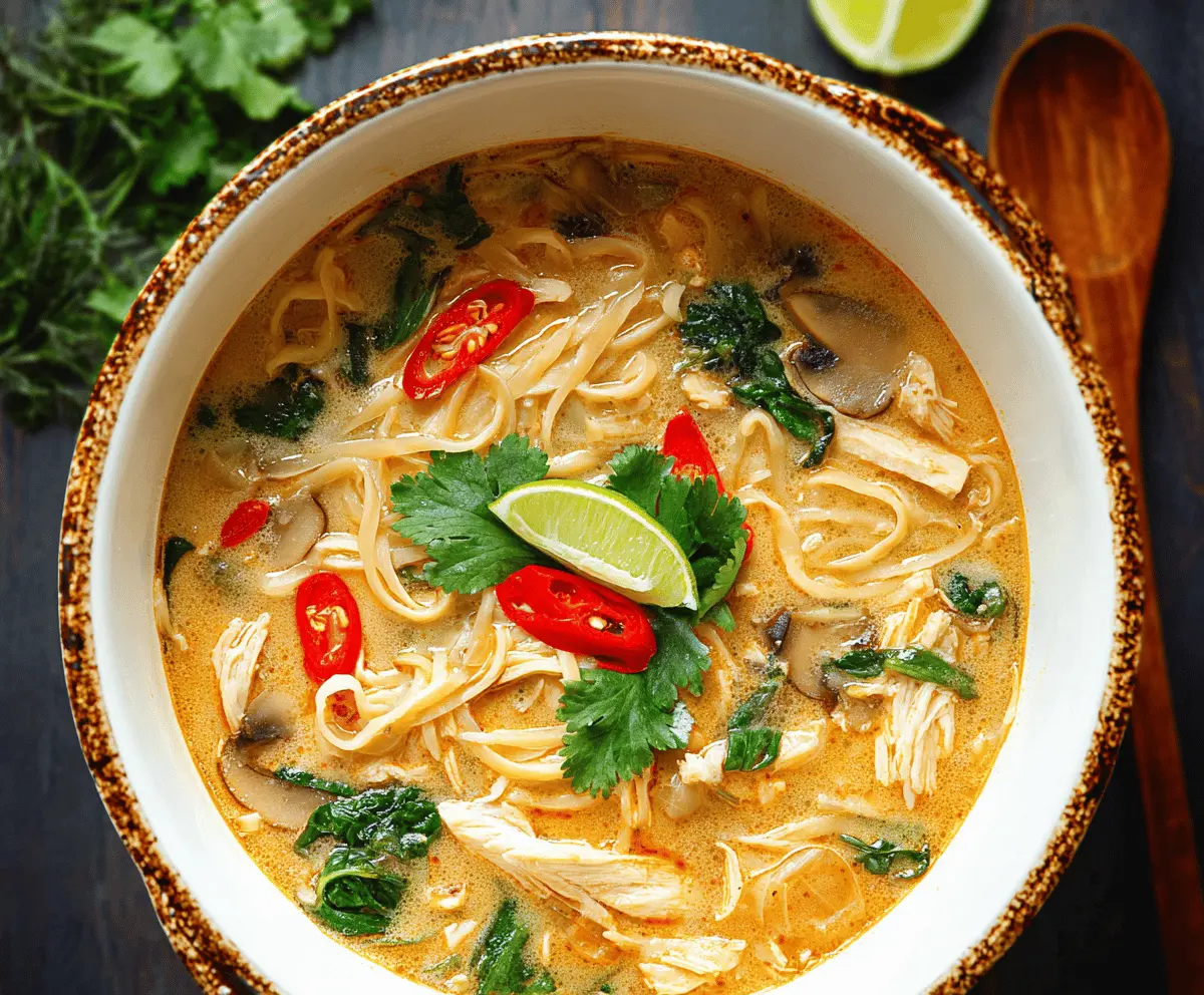 Easy Thai Chicken Noodle Soup Recipe – Flavorful & Comforting