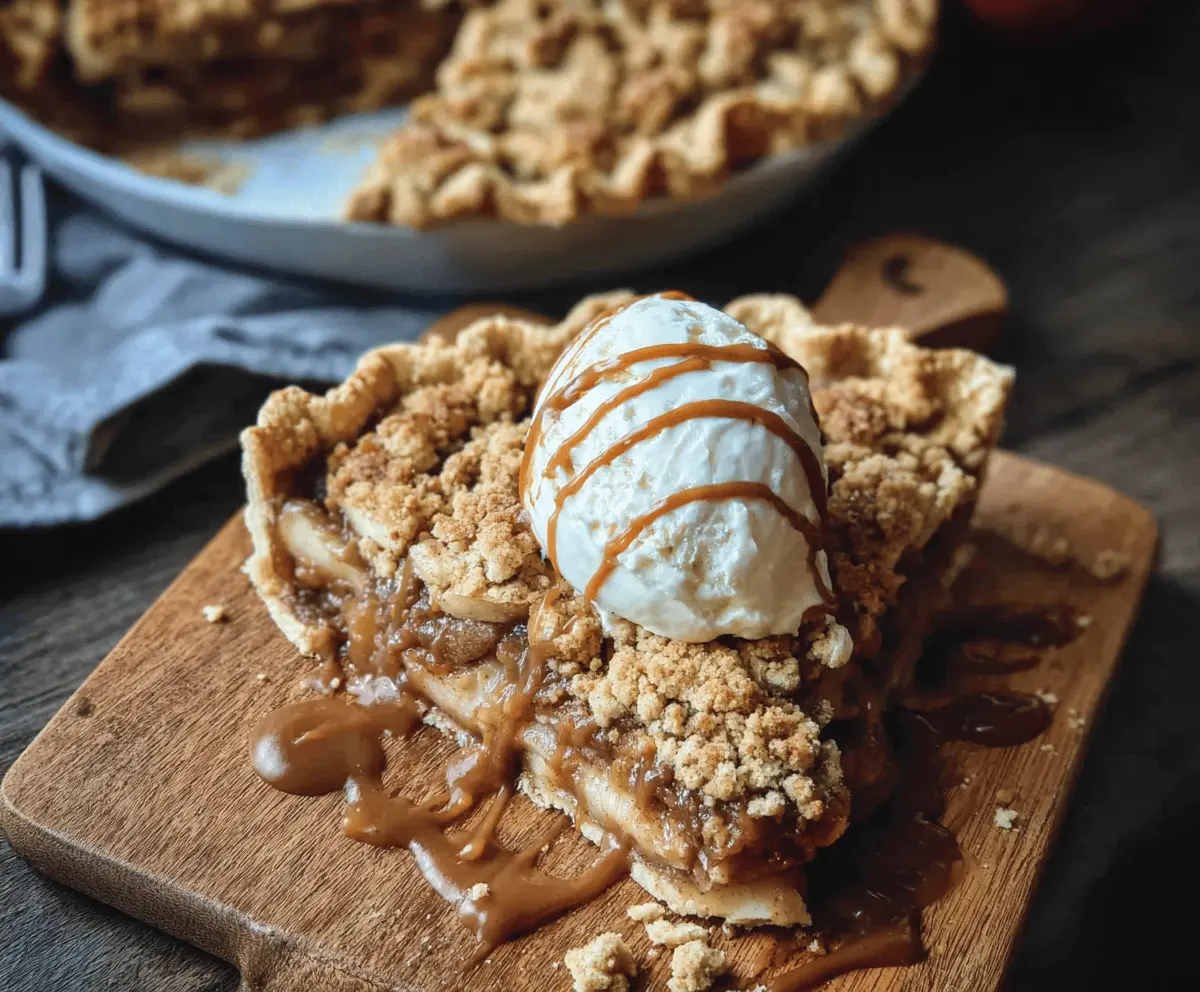Toffee Apple Crumble Pie