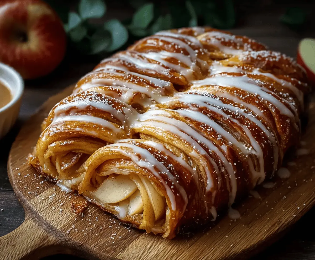 Easy Apple Kringle Recipe with Sweet Vanilla Glaze