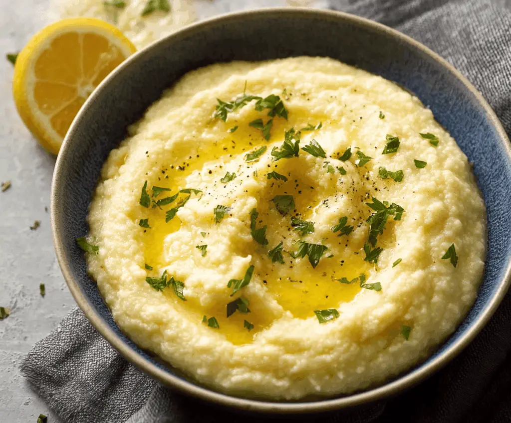Creamy and flavorful mashed cauliflower recipe perfect as a healthy side dish