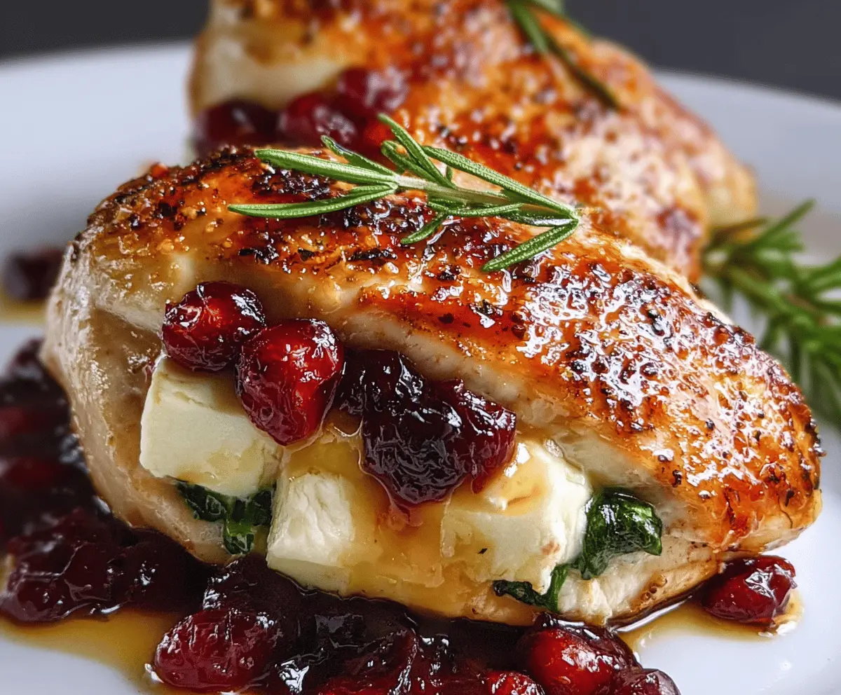 Easy Cranberry Brie Stuffed Chicken Recipe for Holiday Meals