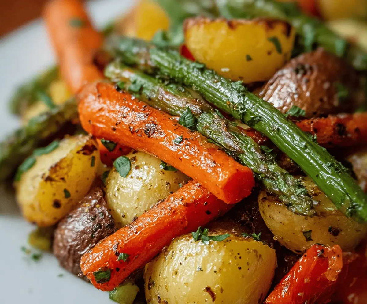Easy Garlic Herb Roasted Veggies
