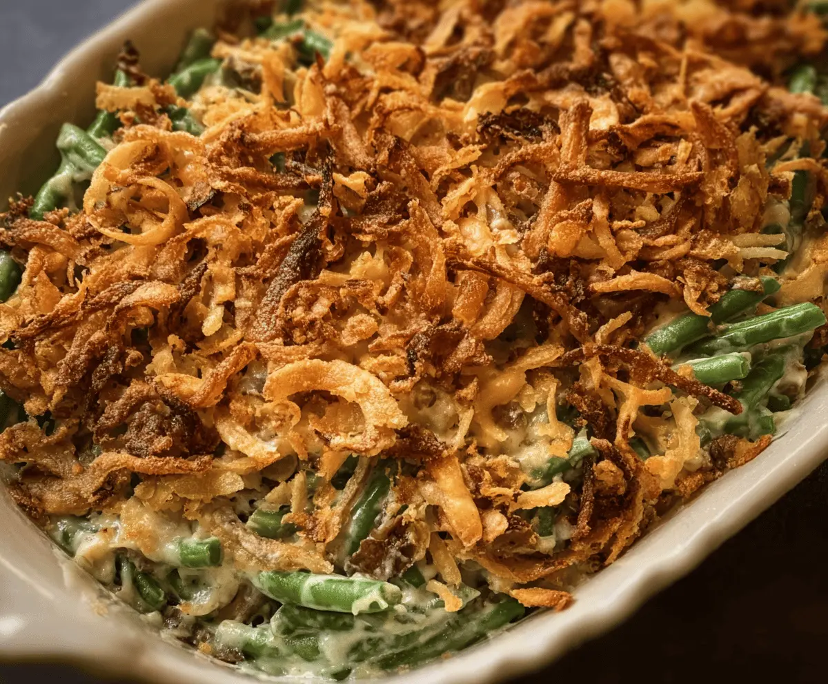 Easy & Crispy Green Bean Casserole Recipe