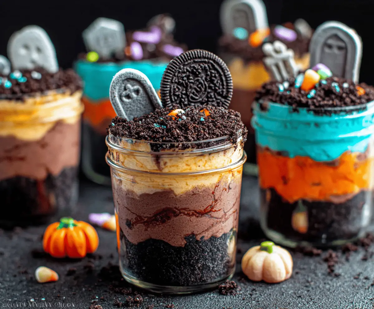 Spooky Halloween Graveyard Dirt Cups Recipe