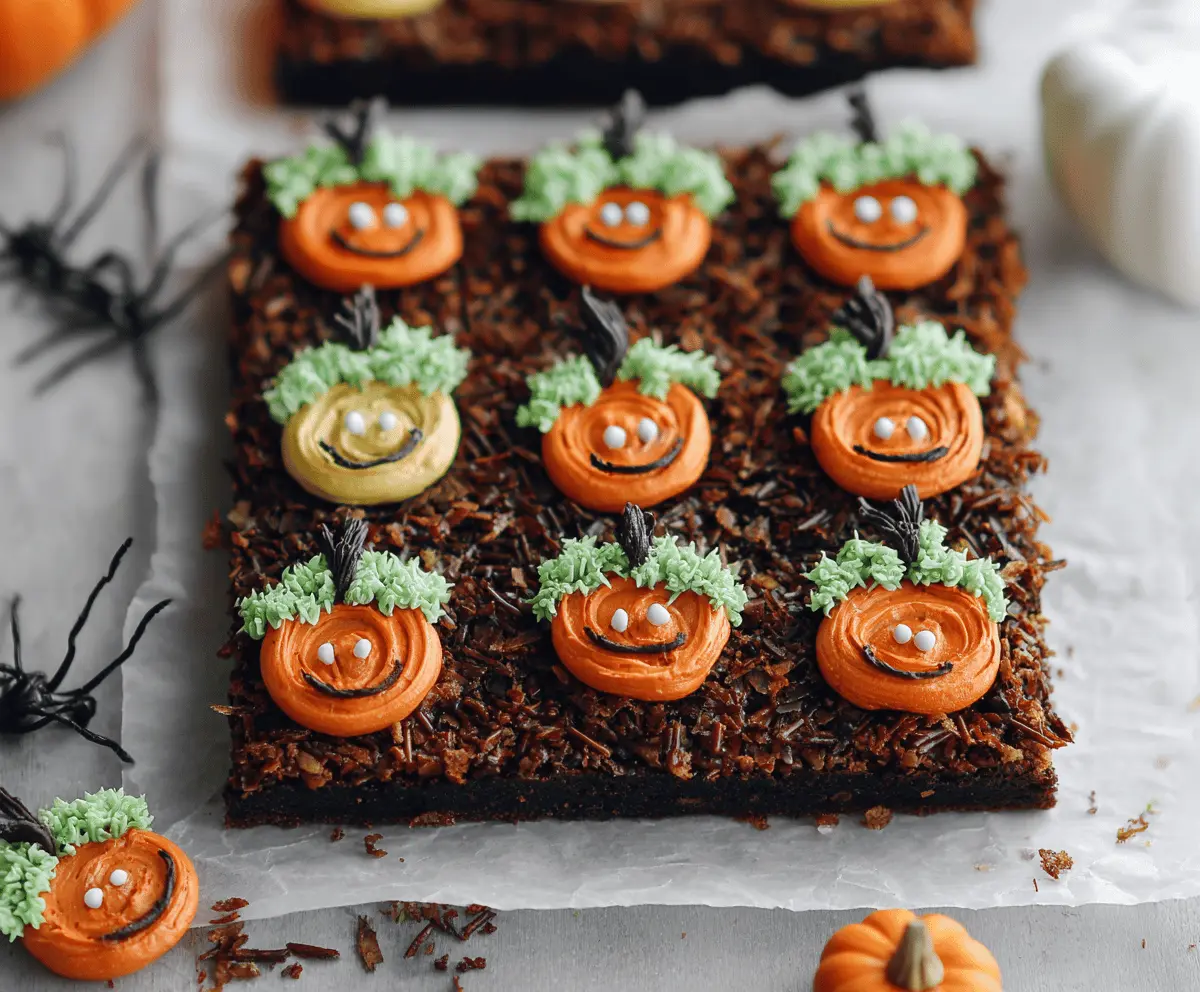 Halloween Pumpkin Patch Brownies Recipe – Easy & Festive Dessert
