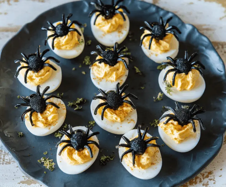 Halloween Spider Deviled Eggs