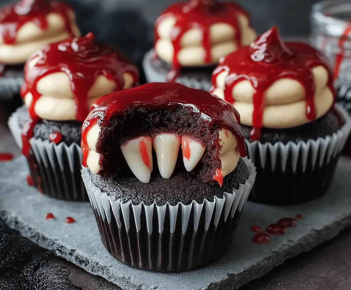 Spooky Halloween Vampire Bite Cupcakes Recipe