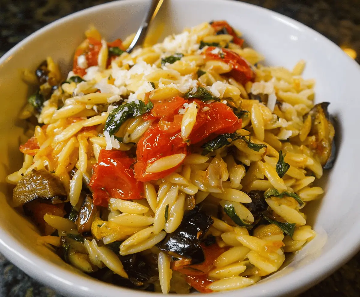 Easy Roasted Vegetable Orzo Recipe