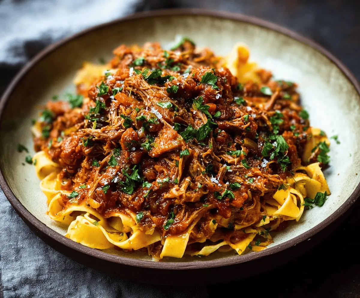Easy Slow Cooker Pork Ragu Recipe for Tender, Flavorful Pasta