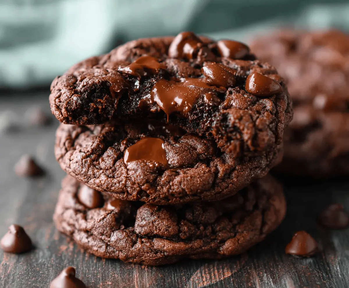 Bakery-Style Double Chocolate Chip Cookies