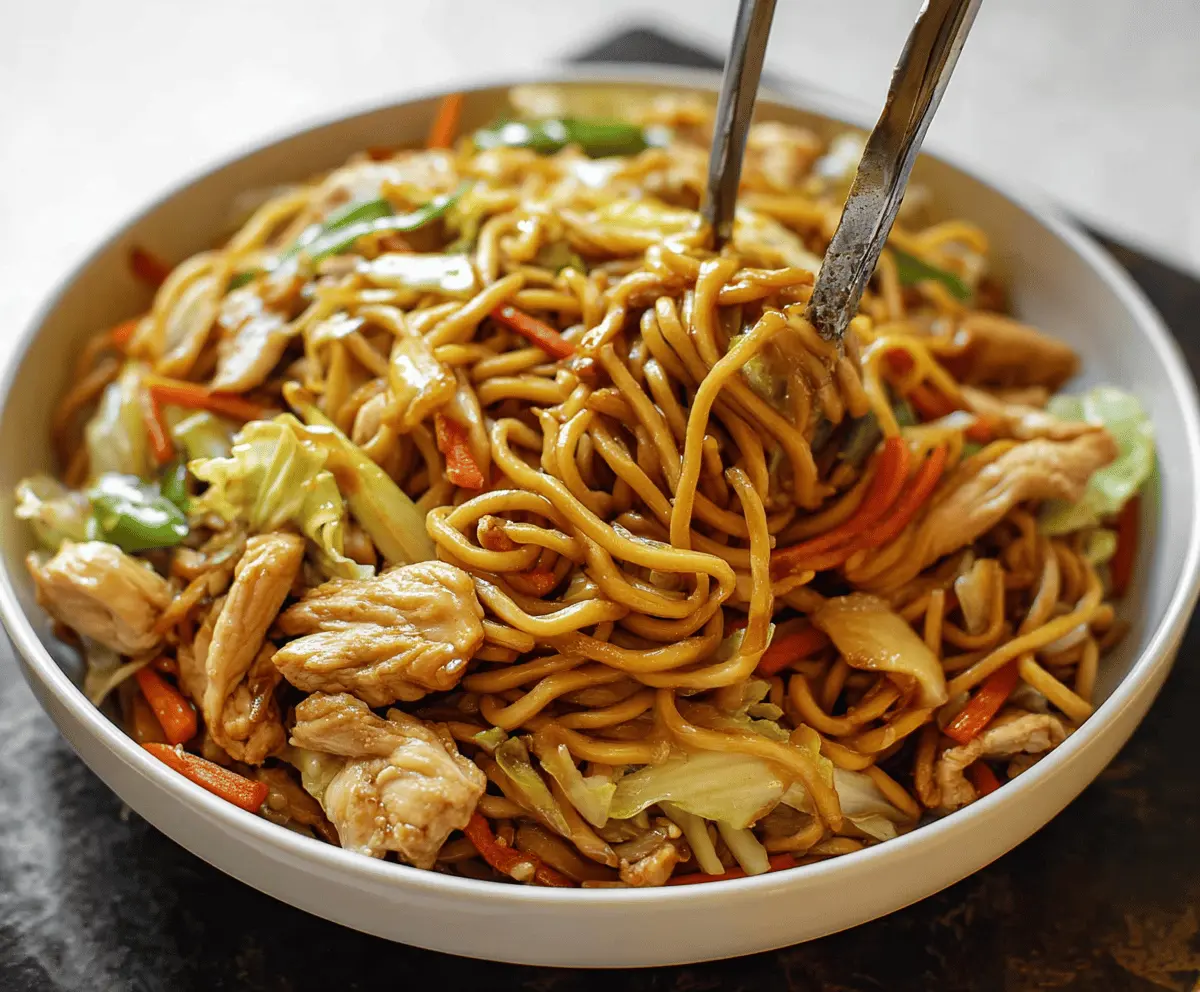 Easy Chicken Yakisoba Recipe