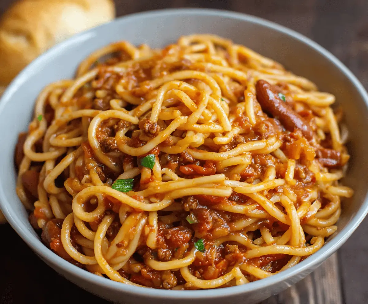 Easy Chili Spaghetti Recipe