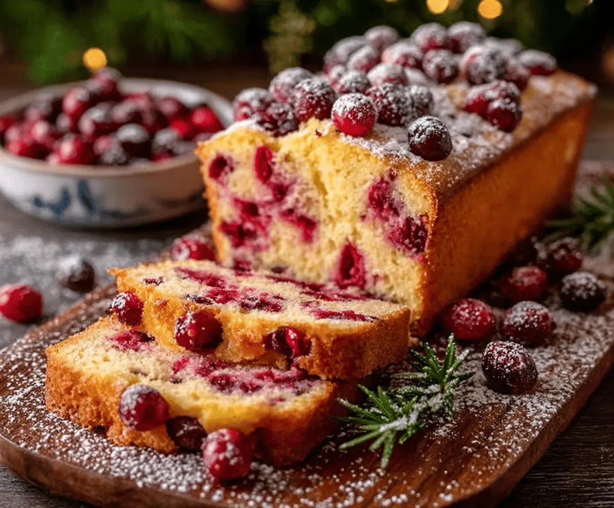Christmas Cranberry Pound Cake Recipe