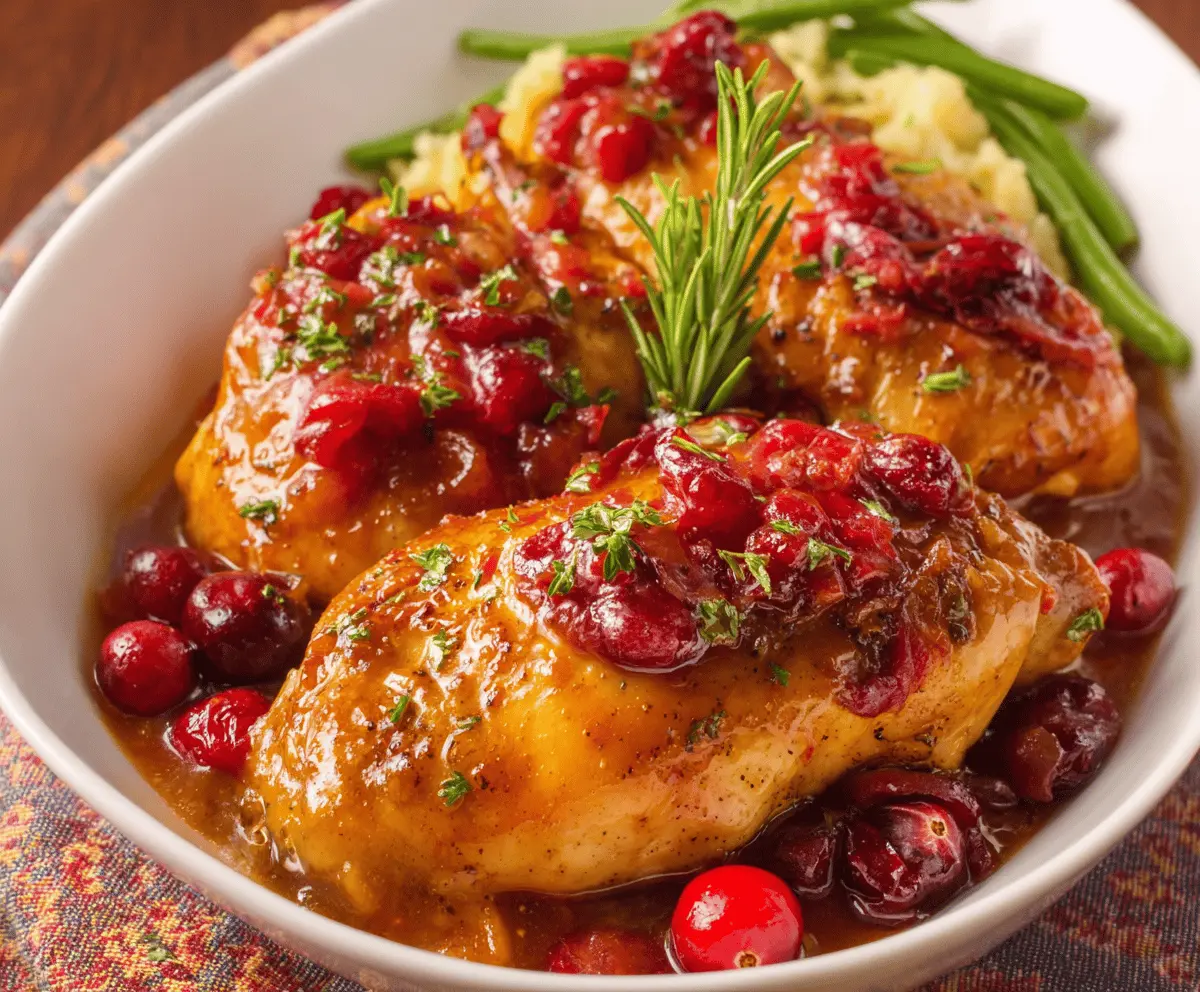 Easy Slow Cooker Cranberry Chicken