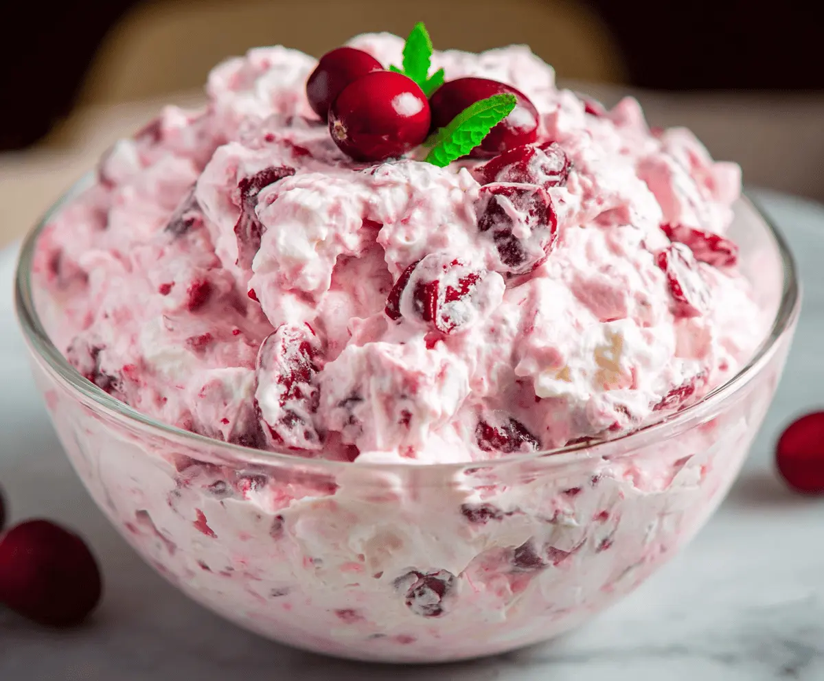 Easy Cranberry Fluff Salad Recipe