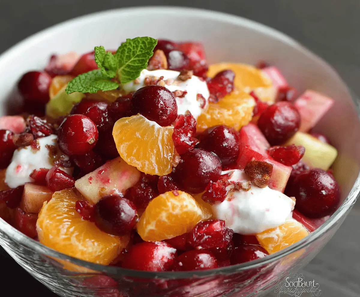 Fresh Cranberry Fruit Salad Recipe