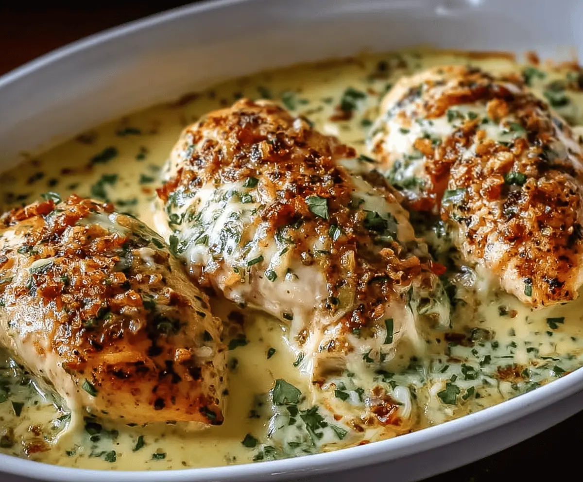 Creamy Asiago Baked Chicken