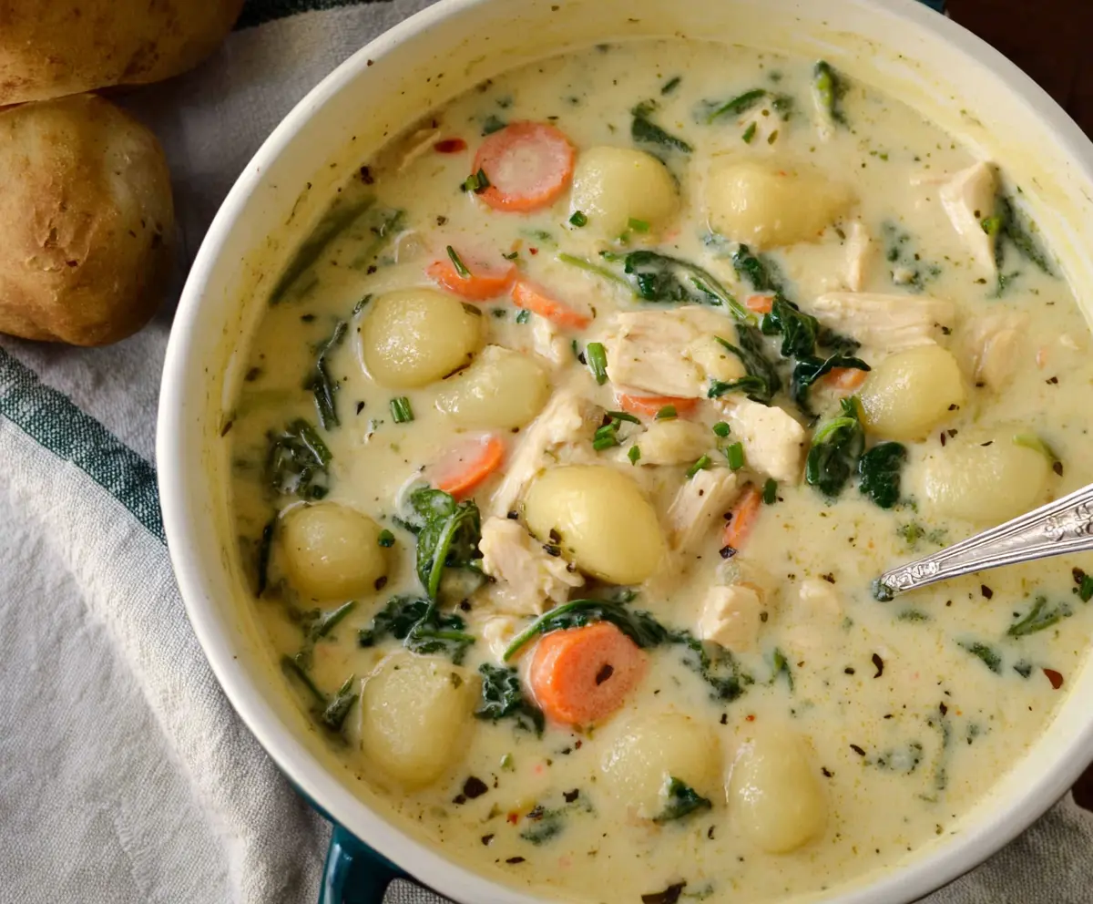 Easy Creamy Chicken Gnocchi Soup