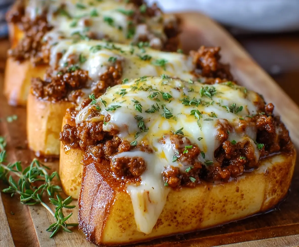 Easy Garlic Bread Sloppy Joes