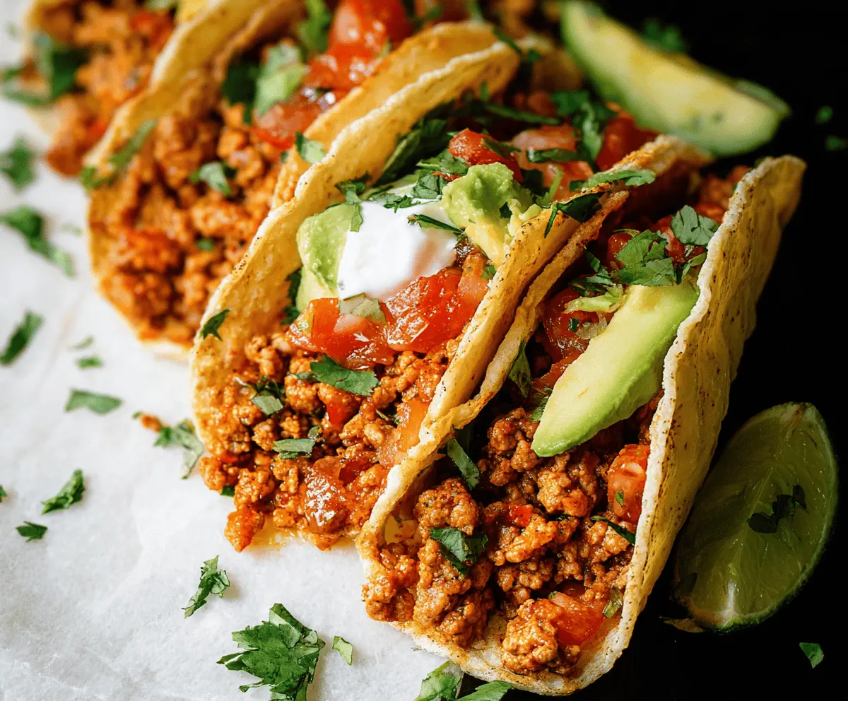 Easy Juicy Ground Turkey Tacos