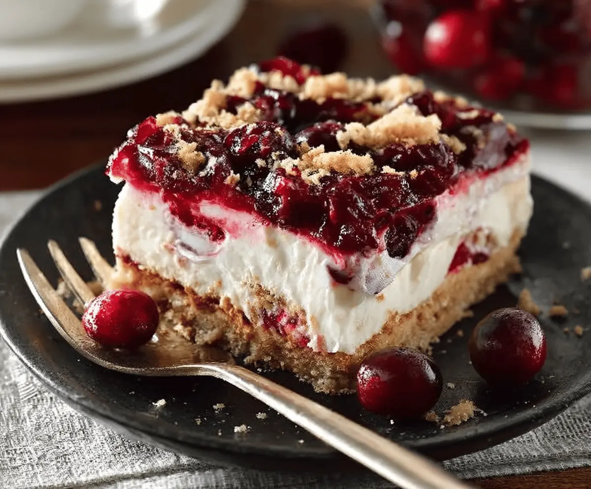 Easy No-Bake Cranberry Yum Yum