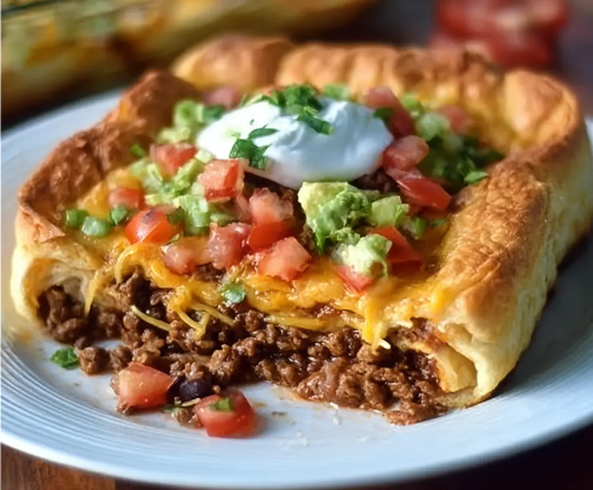 Easy Pillsbury Crescent Roll Taco Bake