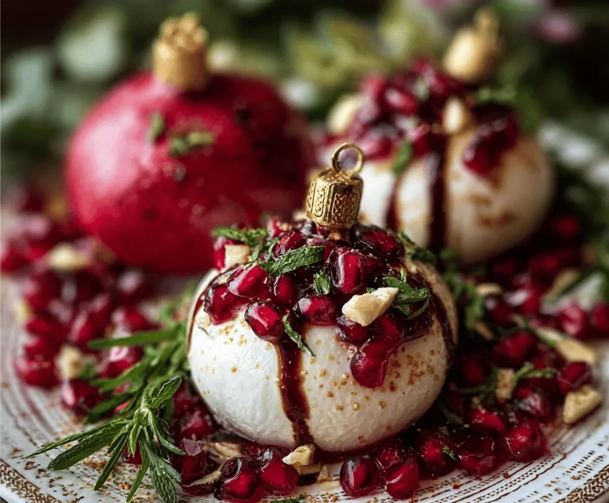 Pomegranate Burrata Christmas Appetizers