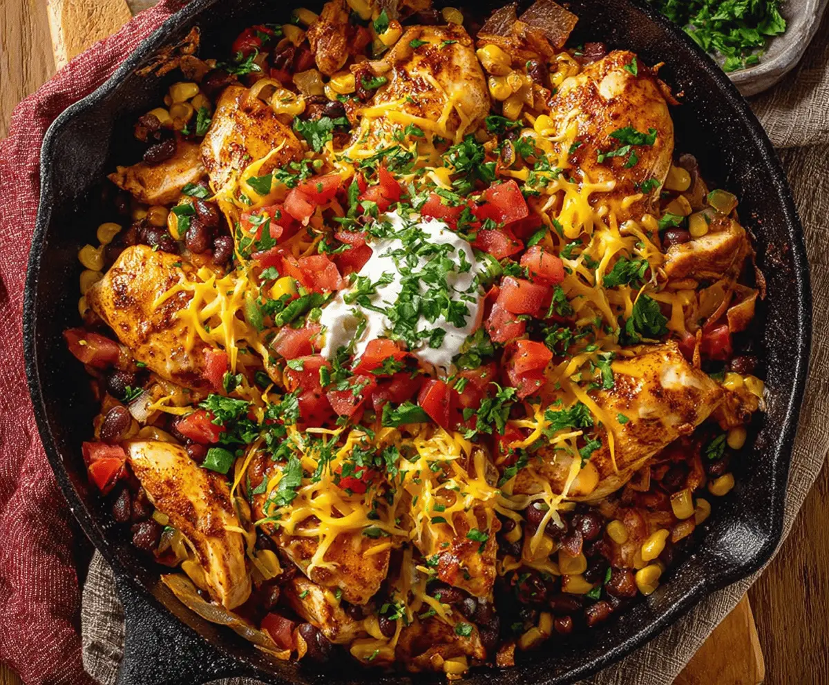 Easy Santa Fe Chicken Skillet