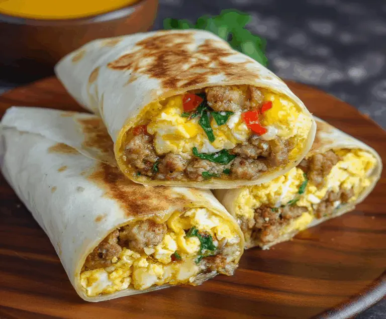 Sausage Egg Breakfast Burritos