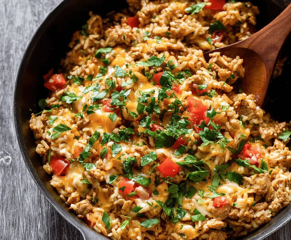 Easy Turkey and Rice Skillet