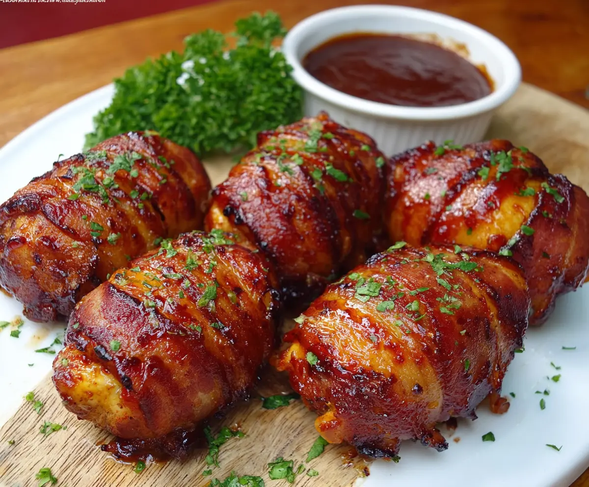 Easy BBQ Bacon Chicken Bombs