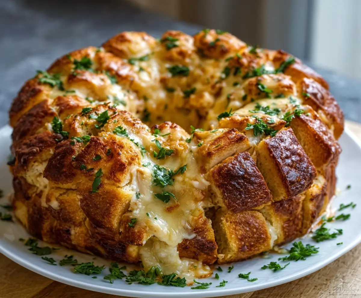 Easy Chicken Alfredo Monkey Bread