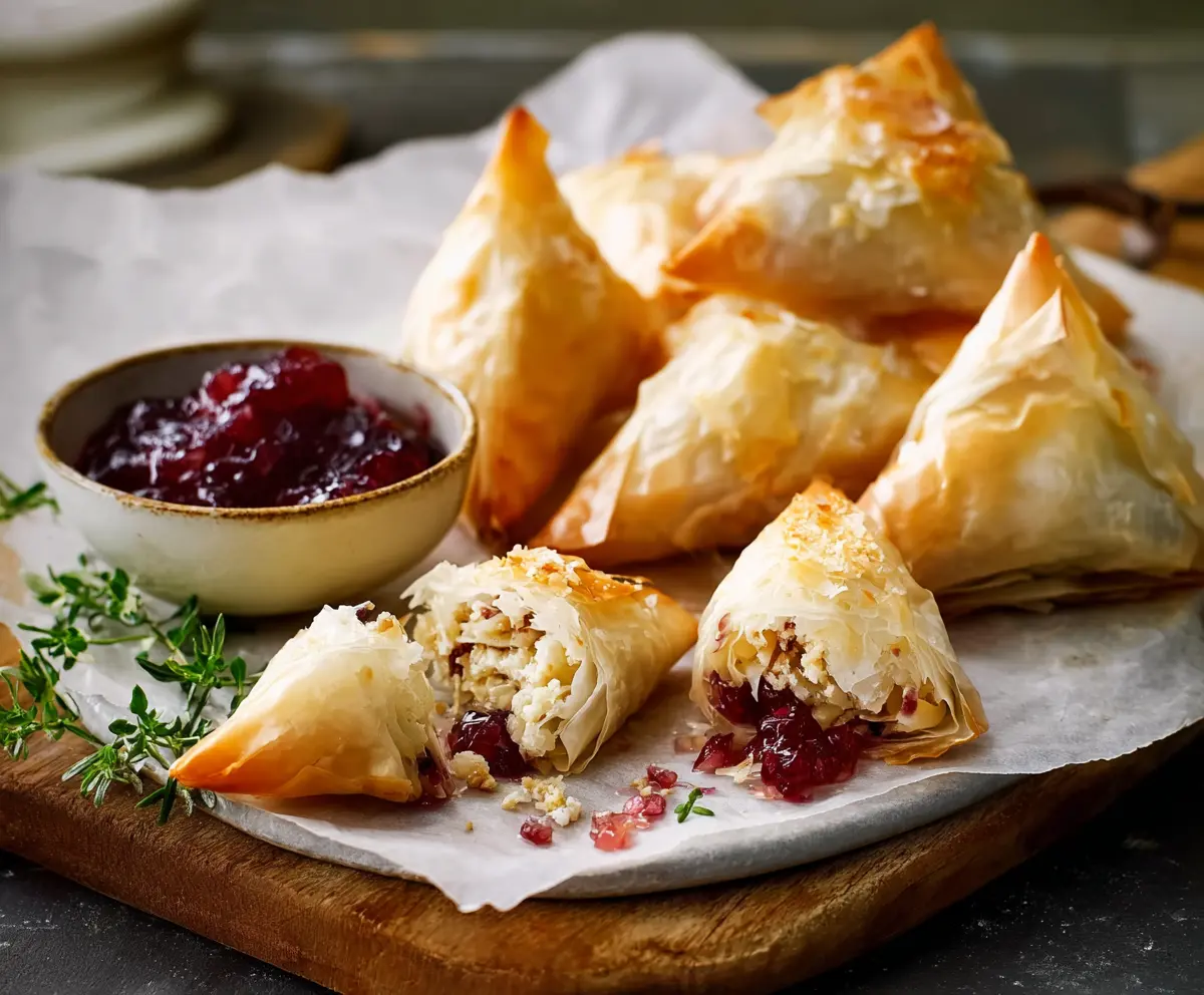 Easy Cranberry Brie Filo Bites
