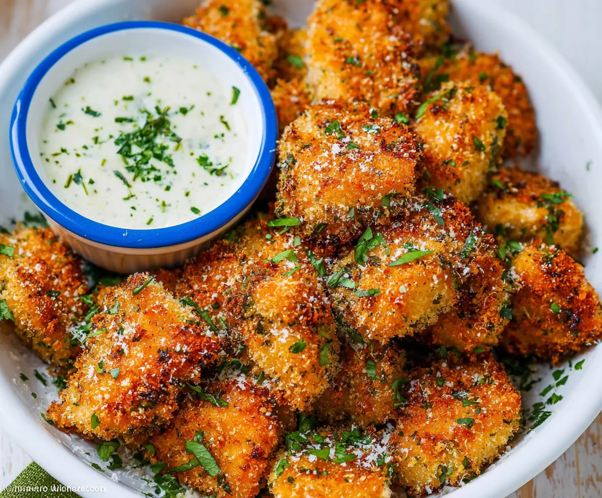 Crispy Parmesan Herb Chicken Bites