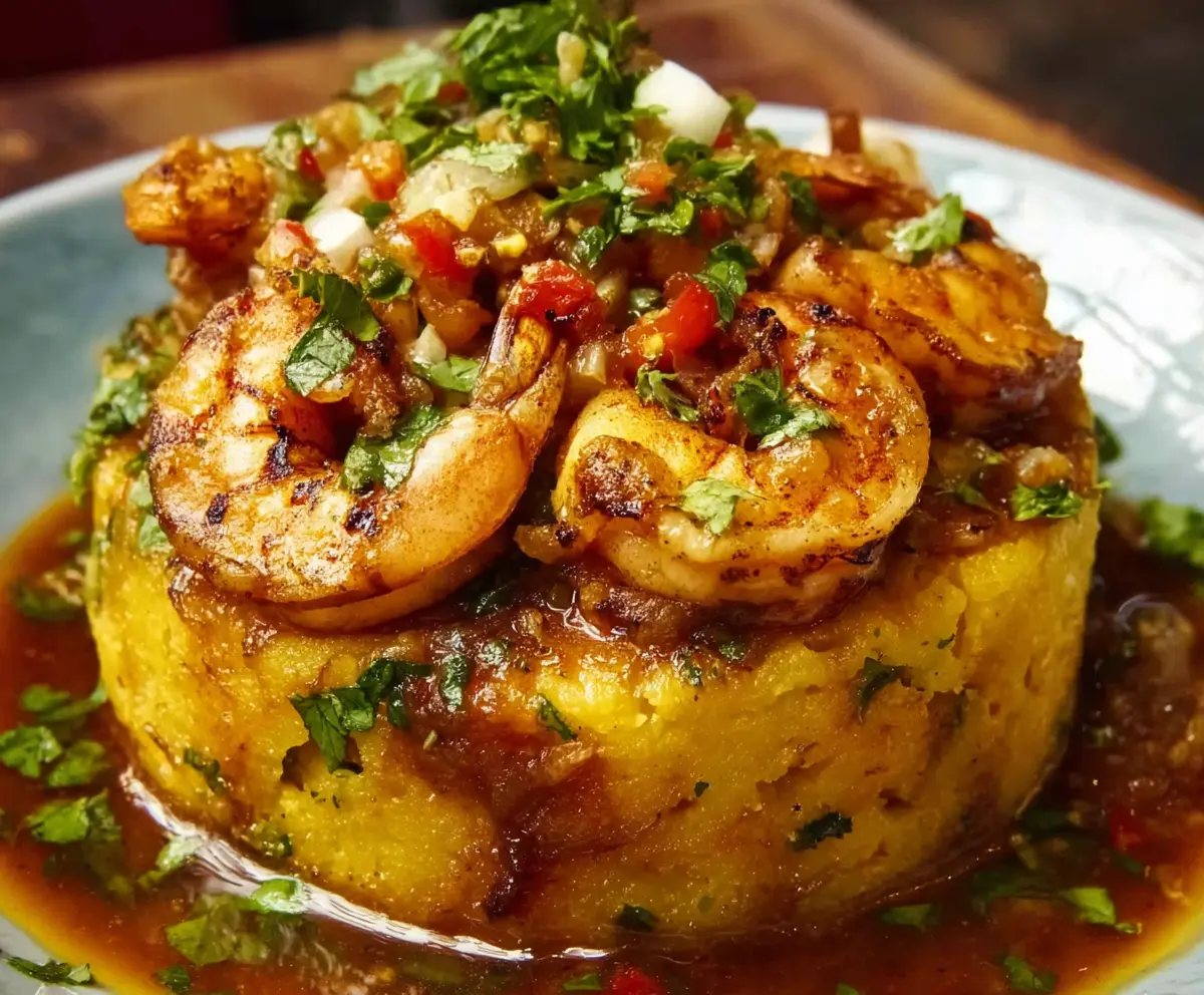 Easy Garlic Shrimp Mofongo Recipe
