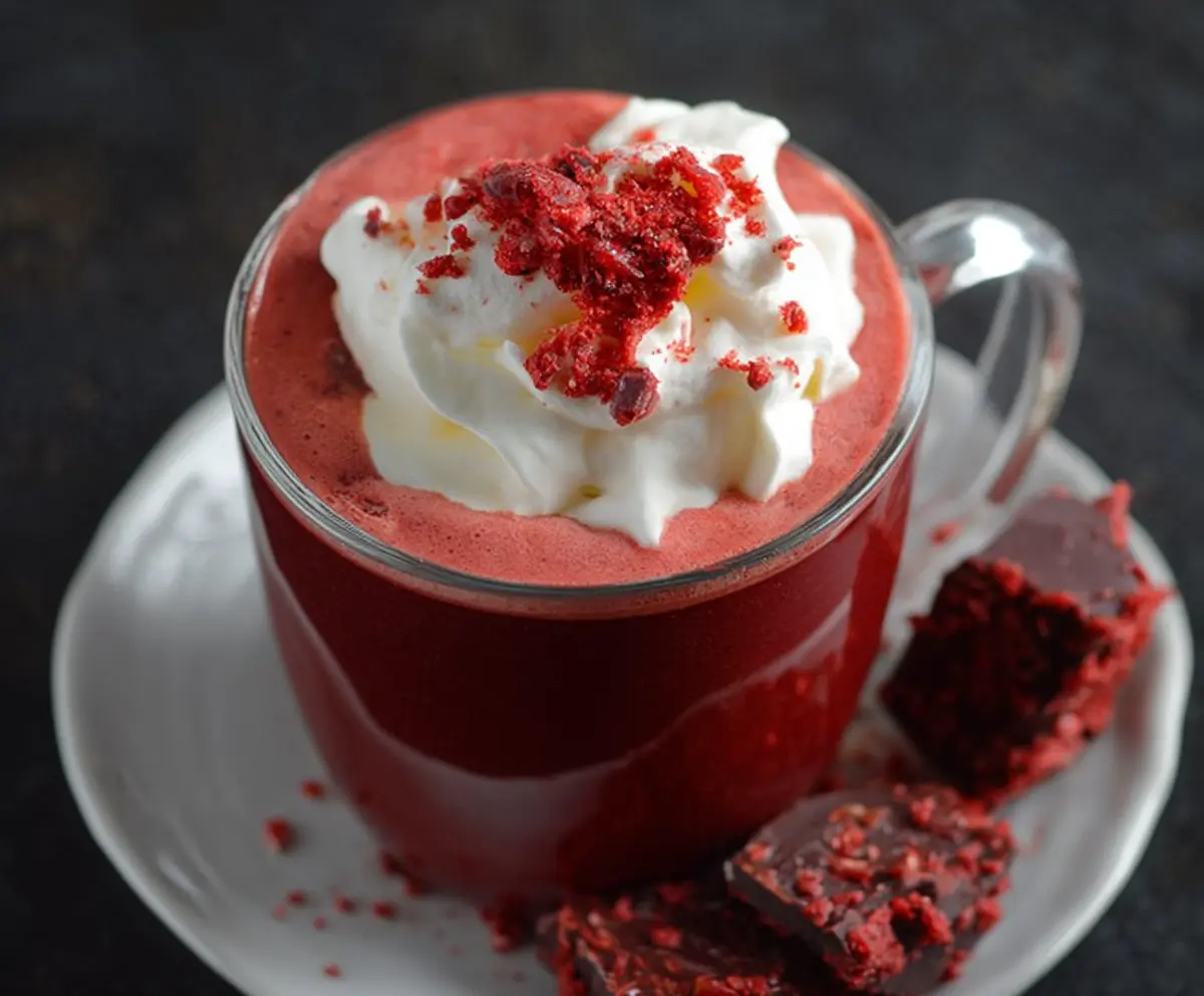 Rich Red Velvet Hot Chocolate