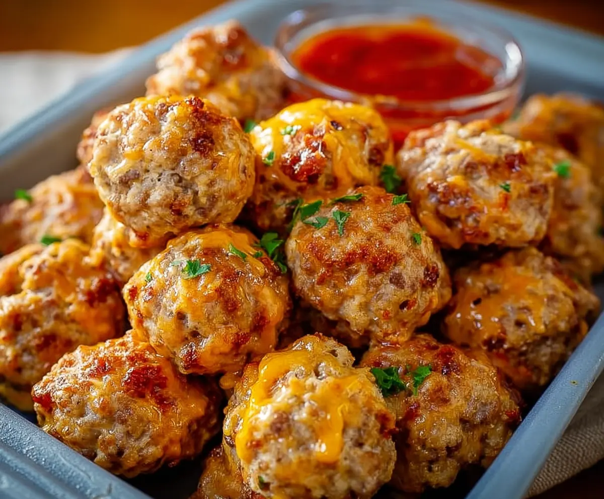 Easy Spicy Rotel Sausage Balls