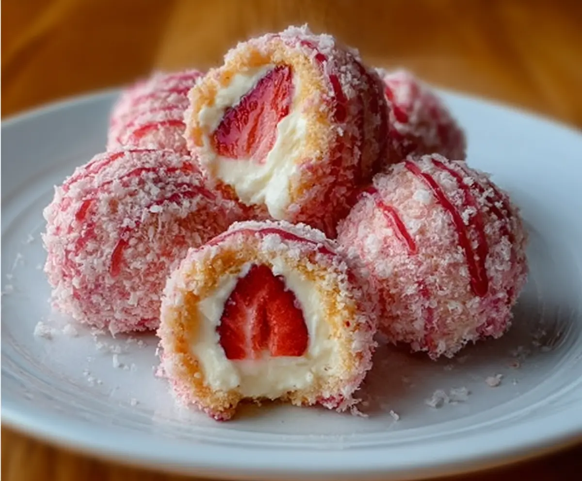 Easy Strawberry Cheesecake Truffle Balls