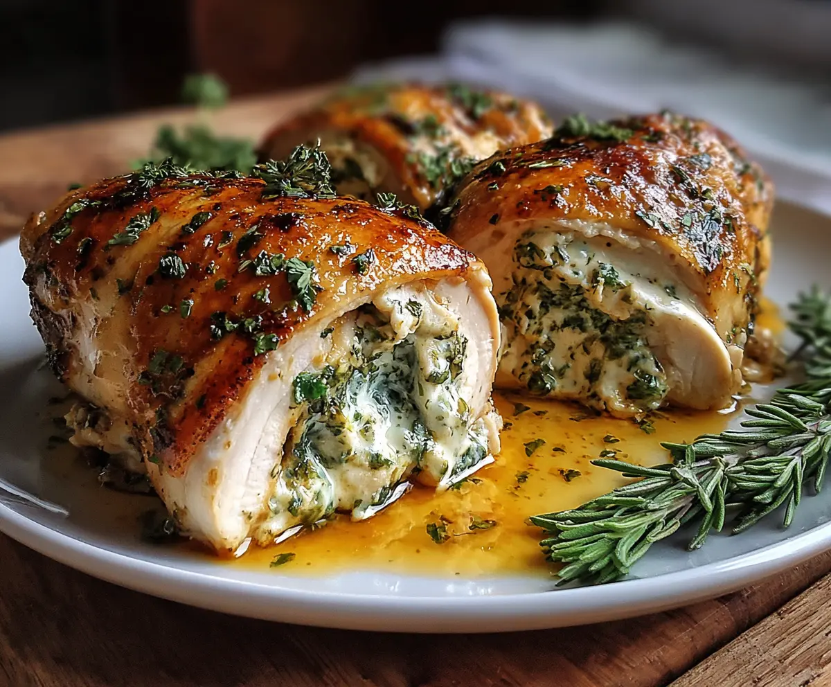 Herbed Ricotta Chicken Rolls