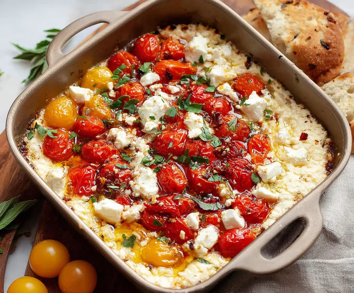 Easy Baked Feta Dip Recipe for Game Day