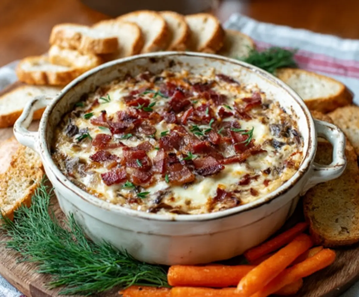 Easy Caramelized Onion Bacon Dip