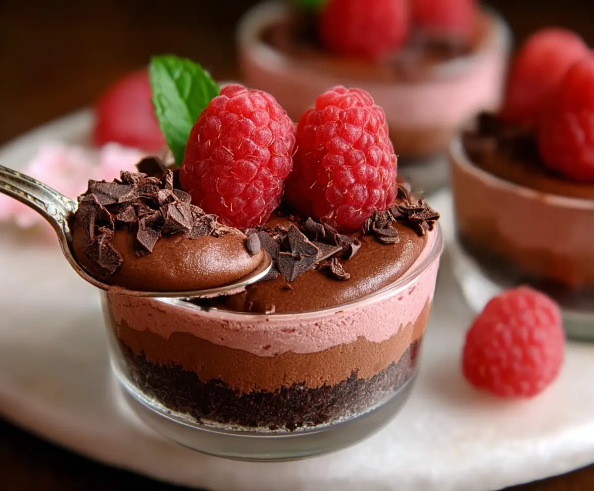 Easy Chocolate Raspberry Mousse Cups