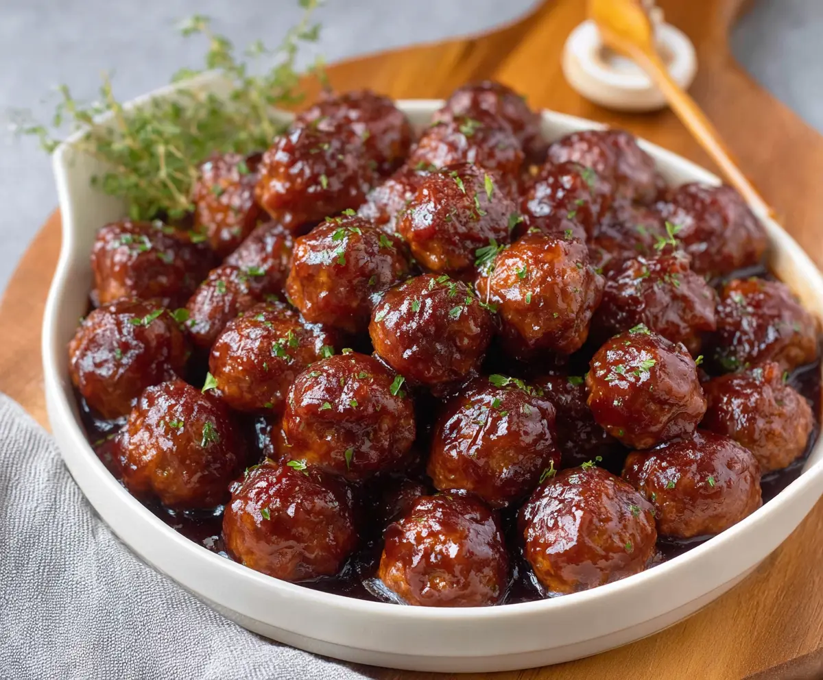 Easy Grape Jelly Meatballs Recipe