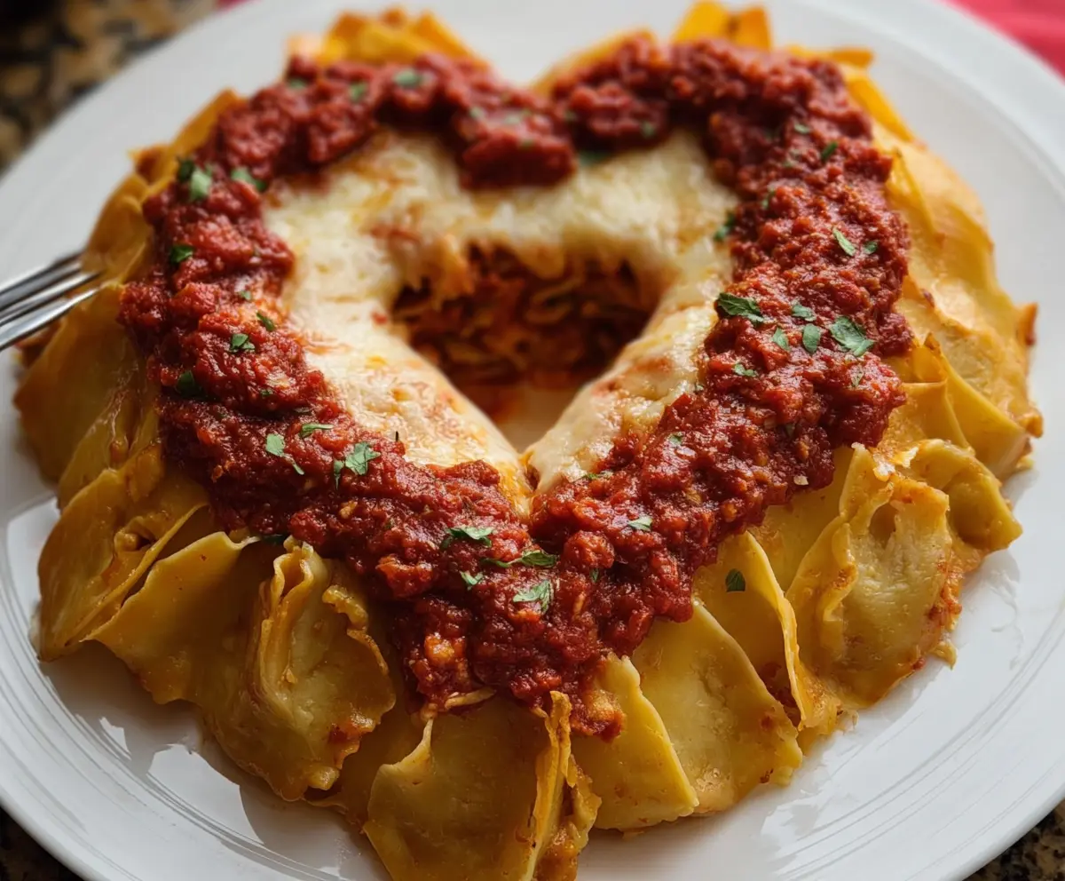 Heart-Shaped Lasagna Bundt for Valentine