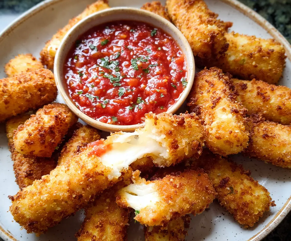 Crispy Homemade Mozzarella Sticks